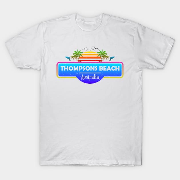 Thompsons Beach Australia, Tropical Palm Trees Sunset – Summer T-Shirt by Jahmar Anderson